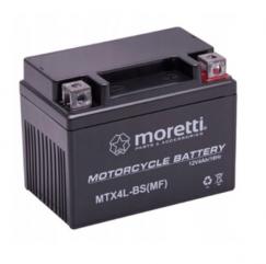 AKUMULATOR ŻEL MORETTI 4AH YTX4L-BS Gratis Świeca