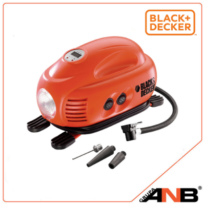 ASI200 BLACK+DECKER Wielofunkcyjny kompresor 12V 120PSI / 8,27bar