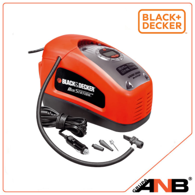 ASI300 BLACK+DECKER Wielofunkcyjny kompresor 12V; 160PSI/11BAR