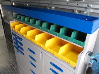 Fiat Ducato, Citroen Jumper, Peugeot Boxer ZABUDOWA BUSA szafki warsztatowe