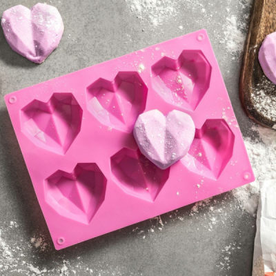 Foremka do lodu, czekolady i muffinek - Diamentowe Serca