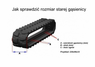 Gąsienica gumowa 450 x 71 x 86