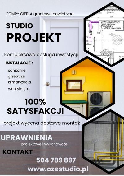 INSTALACJE GRZEWCZE KLIMATYZACJA POMPY CIEPŁA OZE STUDIO PROJEKT BIAŁYSTOK