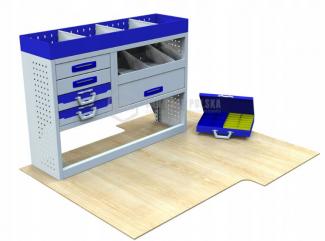 Kompletny zestaw zabudowy warsztatowej dostawczak