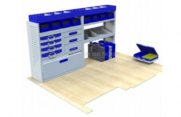 Kompletny zestaw zabudowy warsztatowej dostawczak