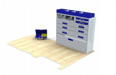 Kompletny zestaw zabudowy warsztatowej dostawczak