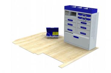 Kompletny zestaw zabudowy warsztatowej dostawczak