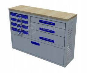 Kompletny zestaw zabudowy warsztatowej dostawczak