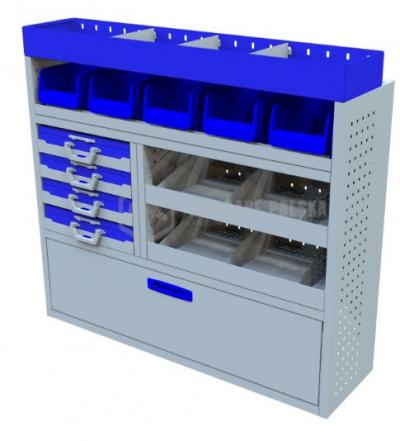 Kompletny zestaw zabudowy warsztatowej dostawczak