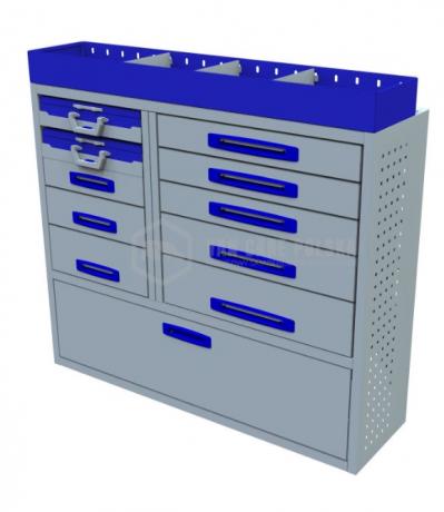 Kompletny zestaw zabudowy warsztatowej dostawczak