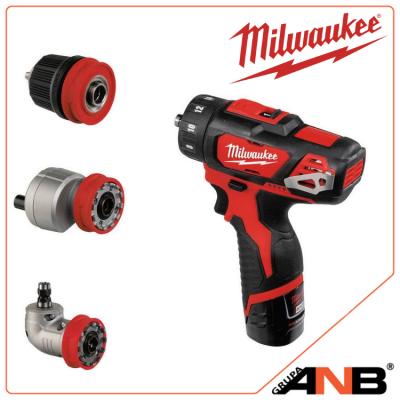 M12™ subkompaktowa wiertarko-wkrętarka 4w1 z wymiennym uchwytem Milwaukee M