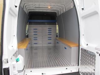 MERCEDES Sprinter ZABUDOWA DOSTAWCZAKA zabudowa paki, szafki warsztatowe
