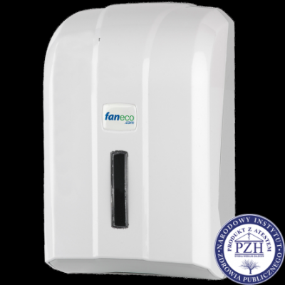 Pojemnik na papier toaletowy w listkach Faneco POP plastik biały