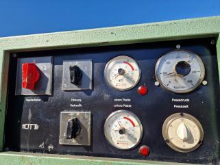 Prasa półkowa OTT 225x120, prasa do forniru, grzana elektrycznie