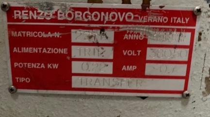 Przenośnik taśmowy Renzo Borgonovo