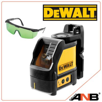 Samopoziomujący laser krzyżowy (wiązka zielona) DeWALT DW088CG + OKULARY