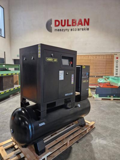 Sprężarka Śrubowa 5,5 kw 500l, osuszacz falownik VIBER AIR INV5,5-500 NOWA
