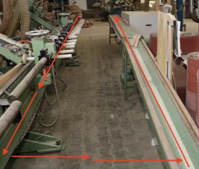 Szlifierka do listew profilowych itp STEMAS z powrotem materiału