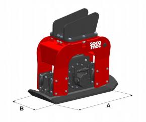Zagęszczarka wibracyjna Socomec SPV 610 do koparki 12-21 ton